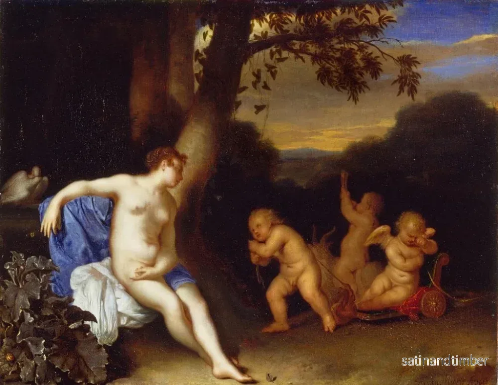 Reproduktion av målningen Venus och Cupido - Frans van Mieris den äldre - Bild 2