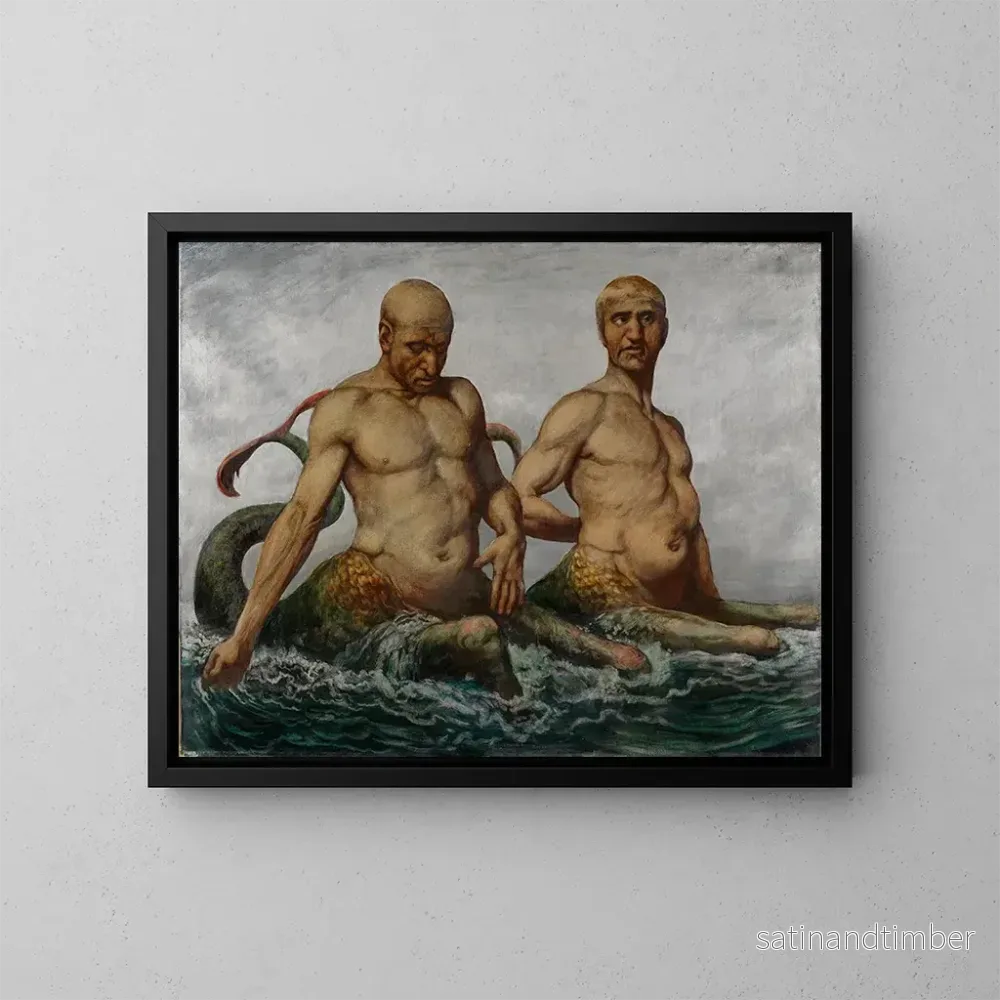 Reproduktion av målningen Män av havet - Hans Thoma