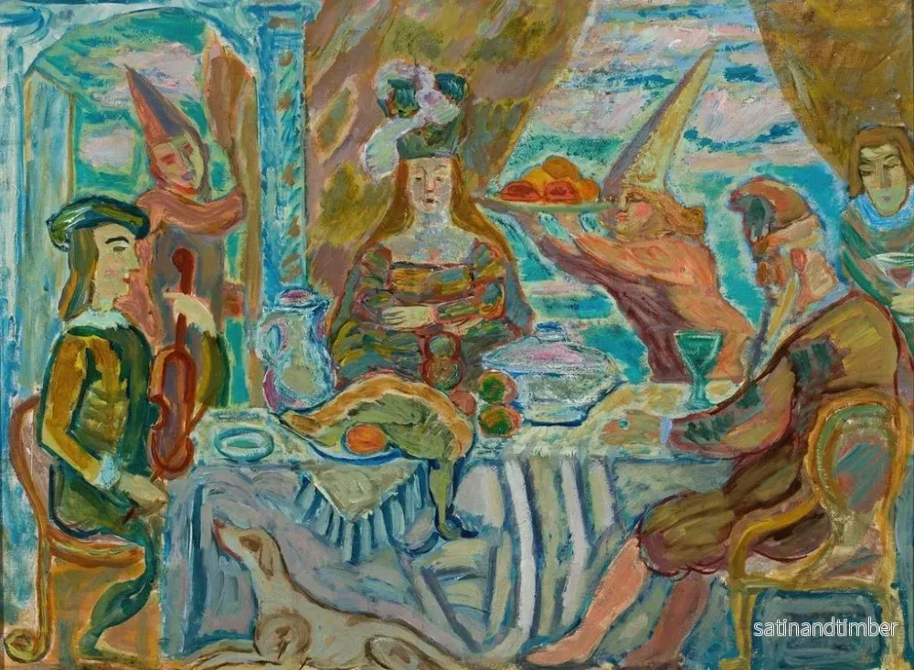 Reproduktion av målningen Banquet - Zygmunt Waliszewski - Bild 2