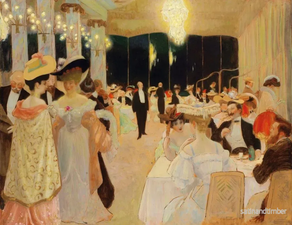 Reproduktion av målningen av restaurangscen - Henry Marius Camille Bouvet - Bild 2