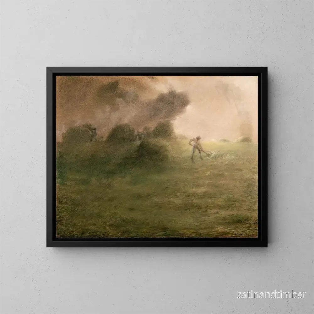 Reproduktion av målningen En storm under skörden - Jean-François Millet