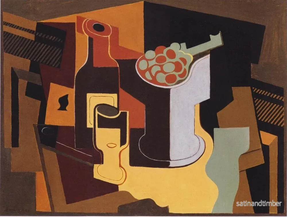 Reproduktion av målningen Bouteille et bol de fruits - Juan Gris - Bild 2