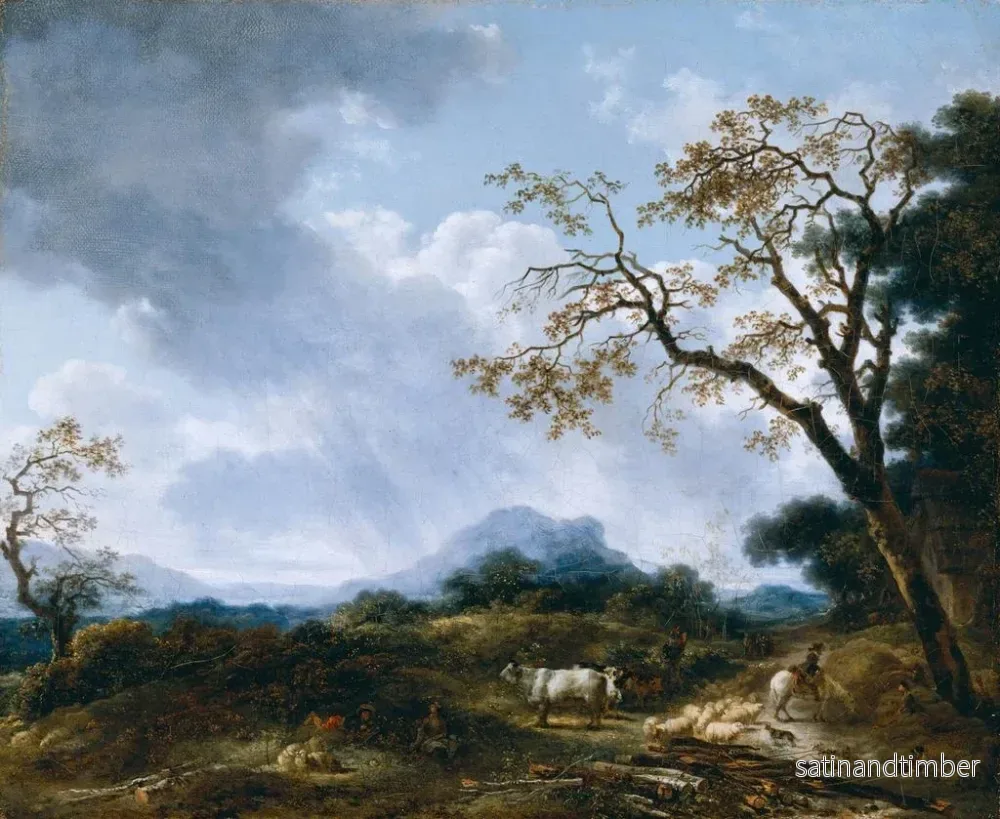 Reproduktion av målningen Landskap med tillfällig regnskur - Jean-Honoré Fragonard - Bild 2