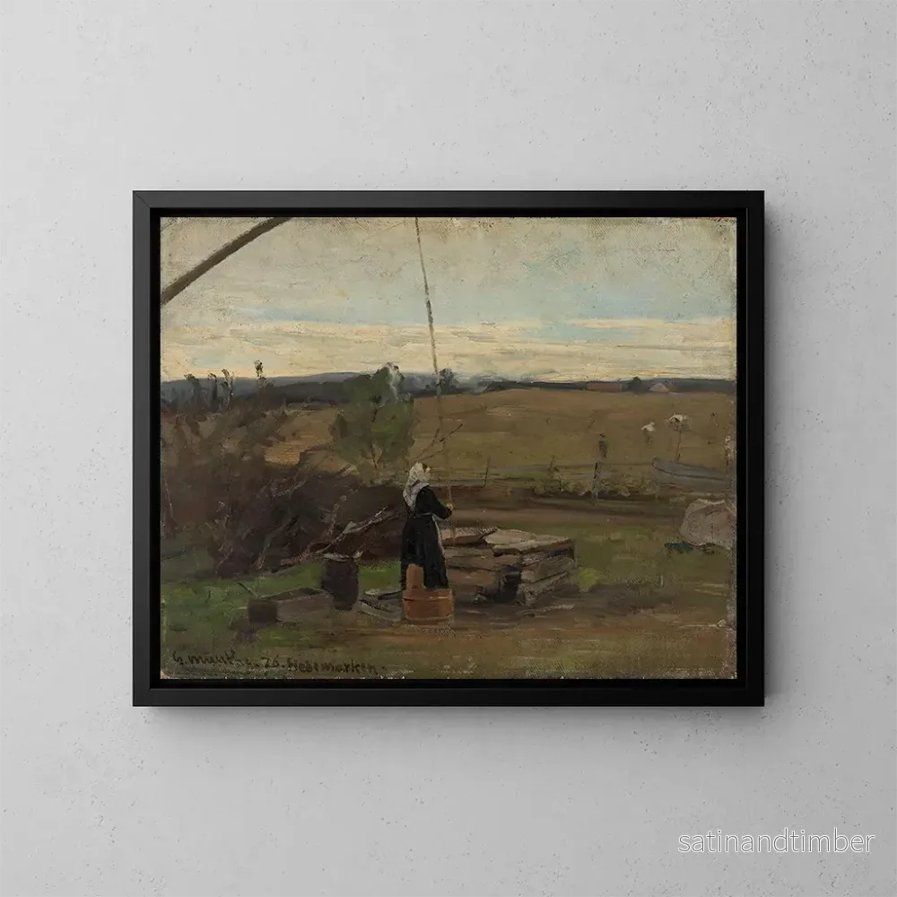 Reproduktion av målningen Vid brunnen - Gerhard Munthe