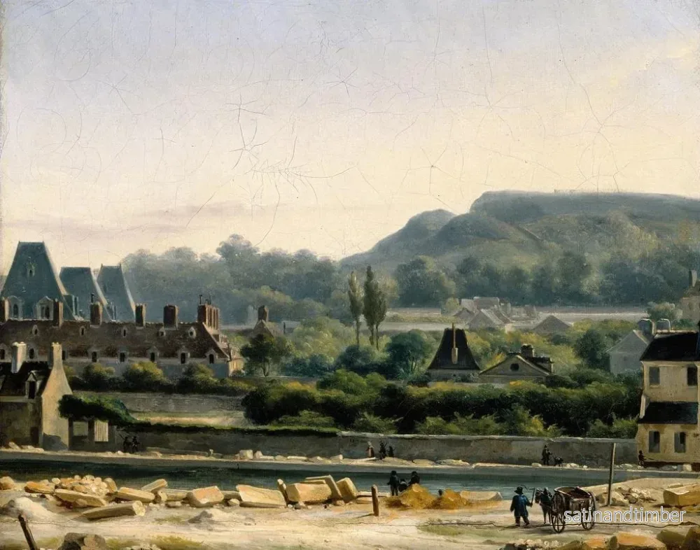 Reproduktion av målningen Vue de l'Hôpital Saint-Louis et des Buttes-Chaumont - Hippolyte Benjamin Adam - Bild 2