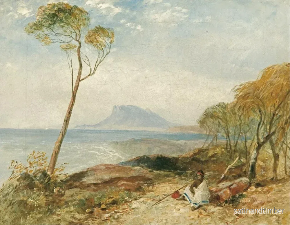 Reproduktion av målningen av ön Maria från Little Swanport, Van Diemens land - John Skinner Prout - Bild 2