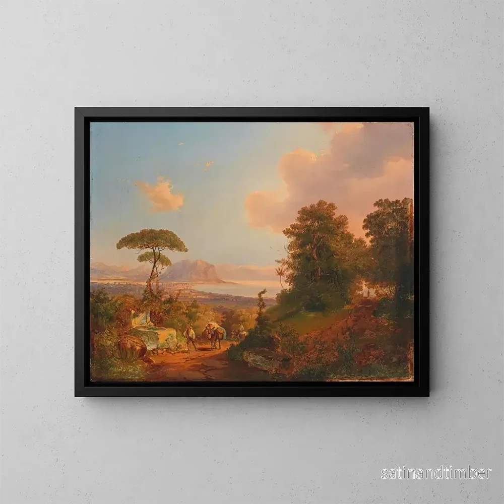 Reproduktion av målningen Vue sur la baie de Palerme – Carl Schweninger Reproduktion av målningen Vue sur la baie de Palerme – Carl Schweninger