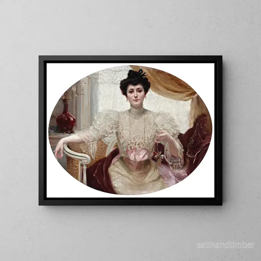 Reproduktion av målningen porträtt av Luisa Martinez de Tejeda – Joaquín Sorolla Reproduktion av målningen porträtt av Luisa Martinez de Tejeda – Joaquín Sorolla