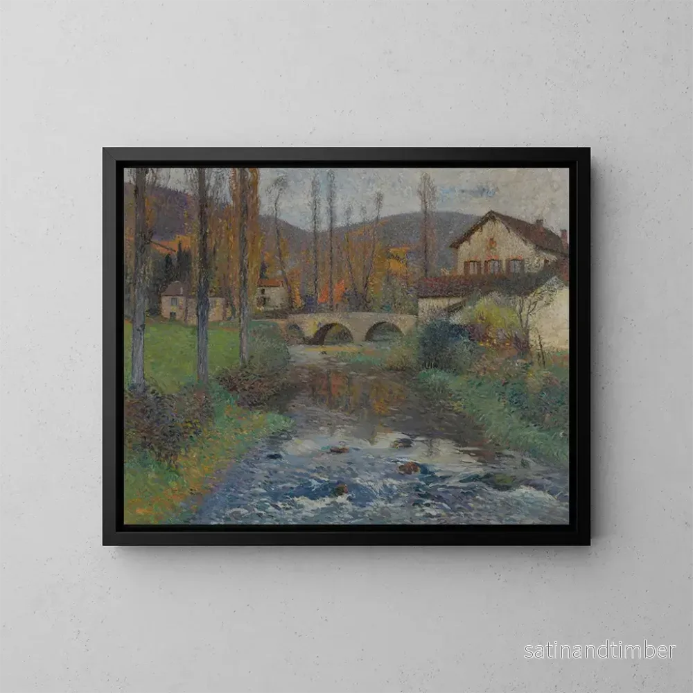 Reproduktion av målningen Le Pont de Labastide du Vert - Henri Martin