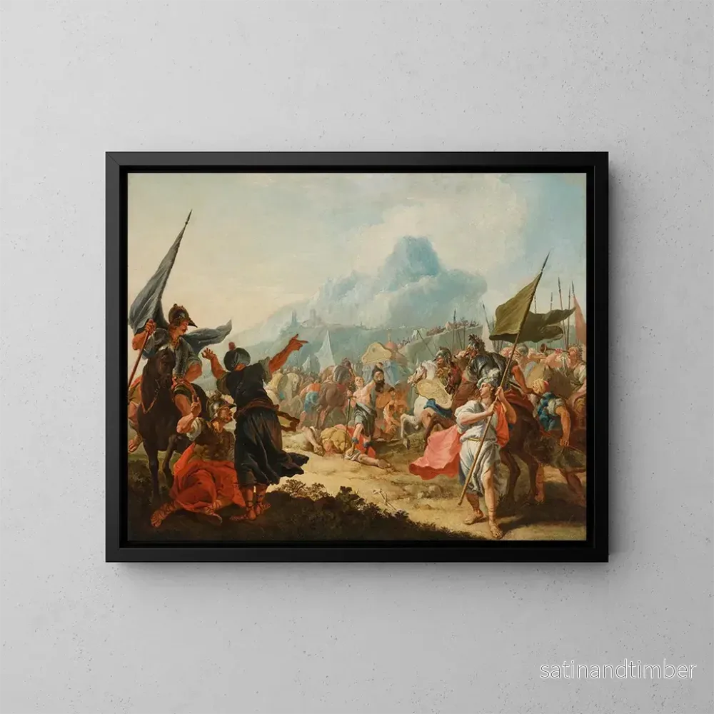 Reproduktion av målningen Le Triomphe de David - Francesco Fontebasso
