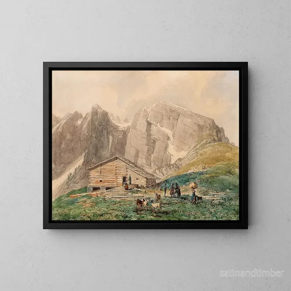 Reproduktion av målningen Forteresse de Saint-Pétersbourg nära Silz i Tyrolen - Thomas Ender