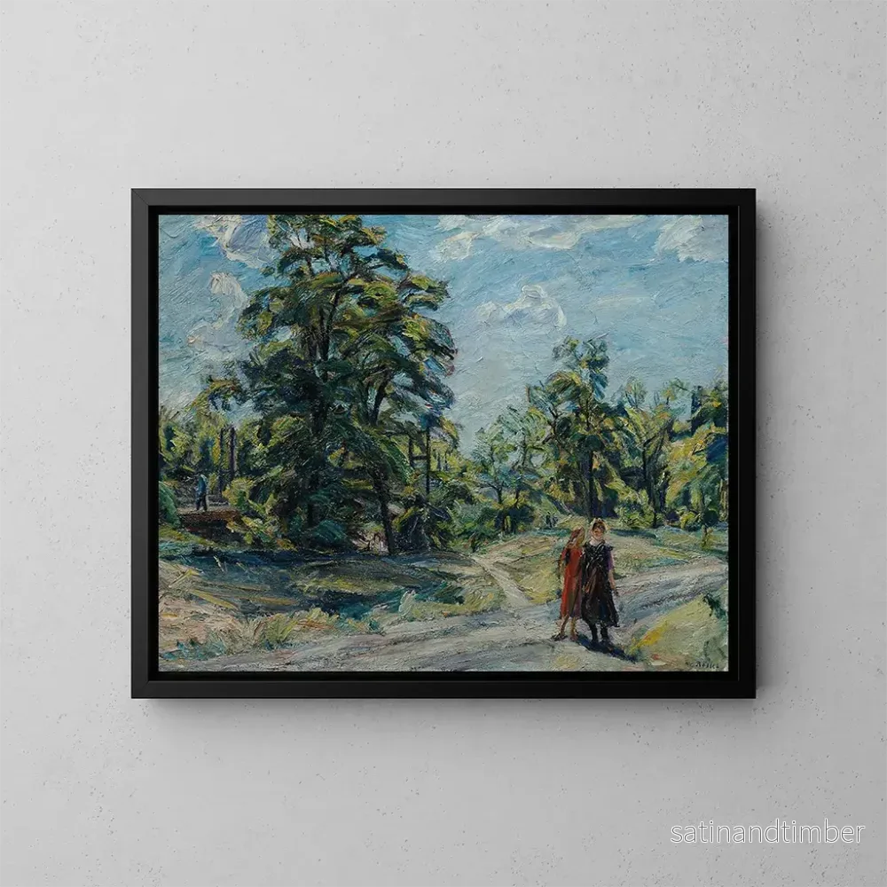 Reproduktion av målningen Landskapsbild med skog - Waldemar Rösler