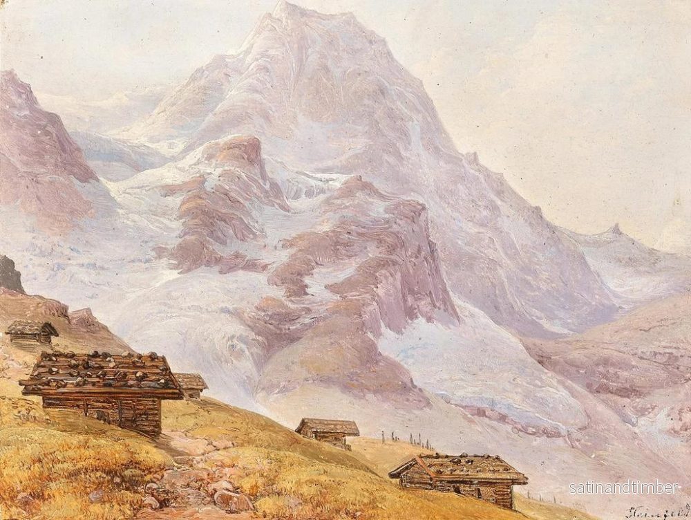 Reproduktion av målningen Abris dans un alpage - Franz Steinfeld - Bild 2