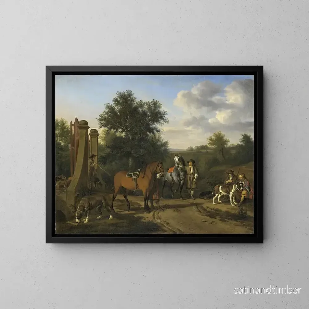 Reproduktion av målningen La chasse - Esaias van de Velde