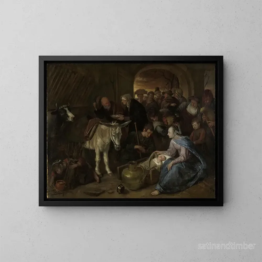 Reproduktion av målningen L'adoration des bergers - Jan Steen