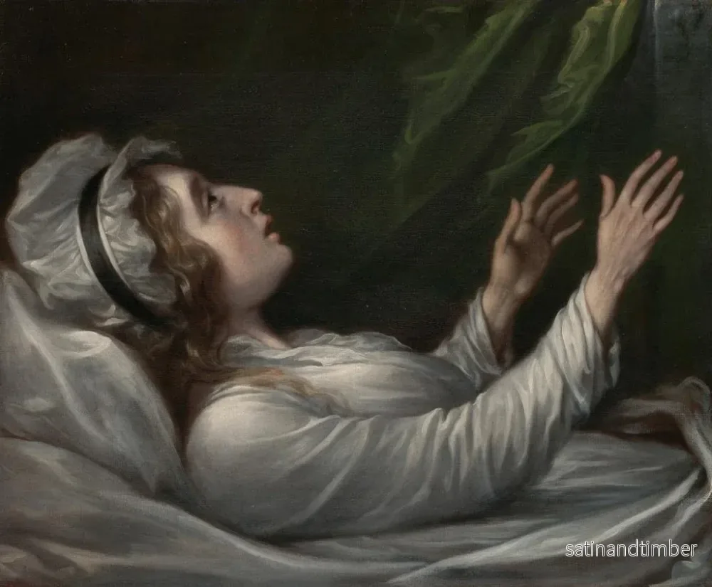 Reproduktion av målningen Sarah Hope Harvey på hennes dödsbädd - John Trumbull - Bild 2