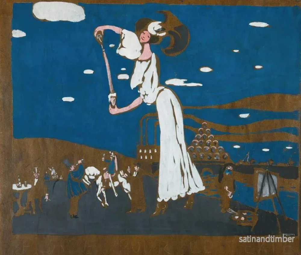 Reproduktion av målningen Skiss för en affisch för en fransk bryggeri - Wassily Kandinsky - Bild 2