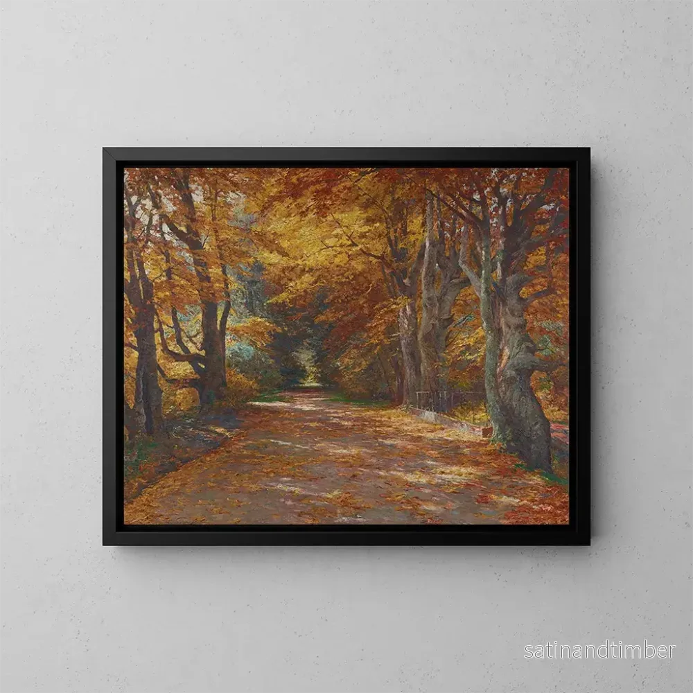 Reproduktion av målningen Allée du Prater en automne - Olga Wisinger-Florian