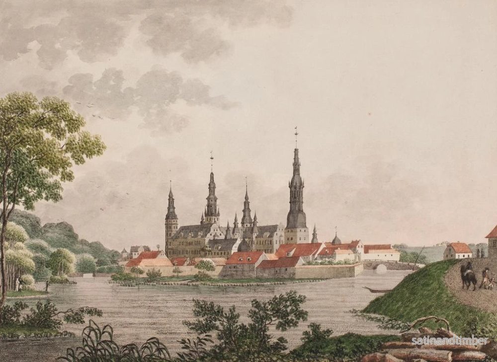 Reproduktion av målningen Prospectus du château royal de Frederiksborg à Sjælland - Søren L. Lange - Bild 2