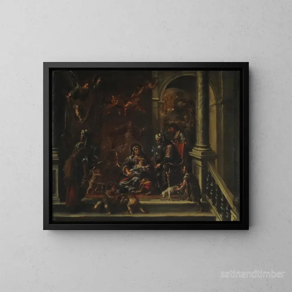 Reproduktion av målningen La naissance de la Vierge - Juan de Valdés Leal