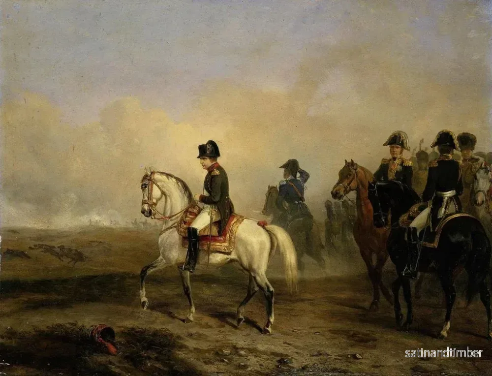 Reproduktion av målningen av kejsaren Napoleon I och hans generalstab till häst - Horace Vernet - Bild 2