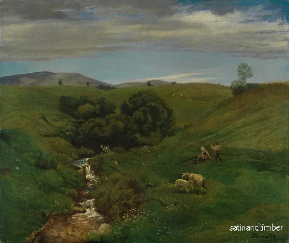 Reproduktion av målningen Prairie de la Forêt-Noire - Hans Thoma - Bild 2