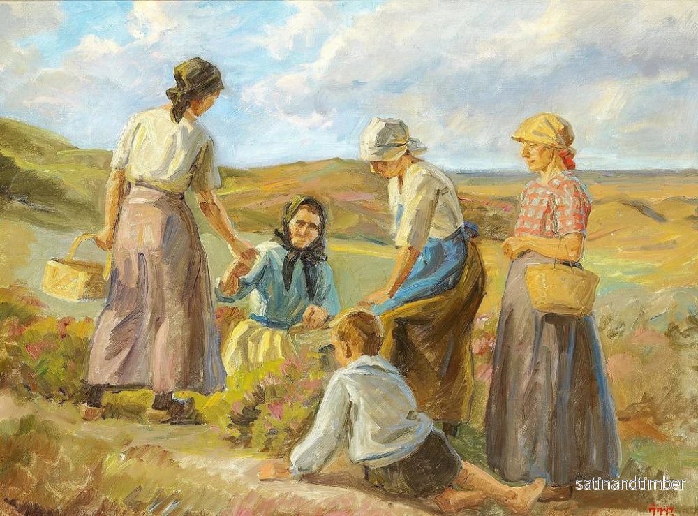Reproduktion av målningen Kvinnor i sanddynerna nära Skagen - Johannes Wilhjelm - Bild 2