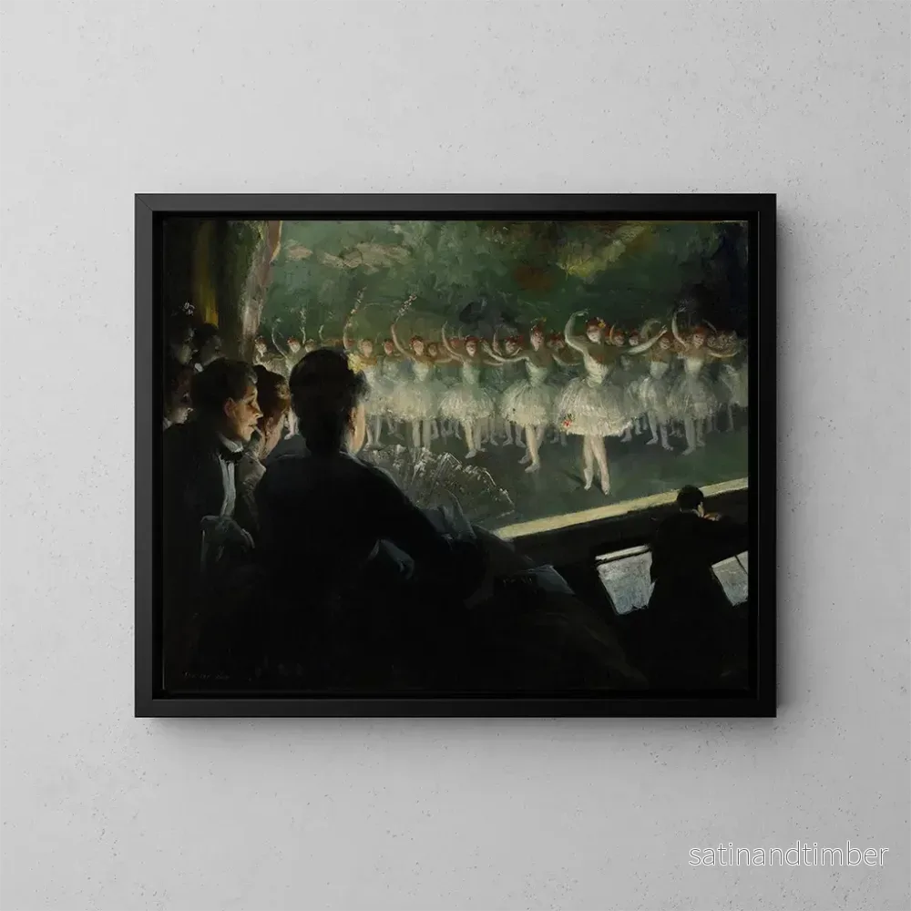Reproduktion av målningen Le Ballet blanc - Everett Shinn