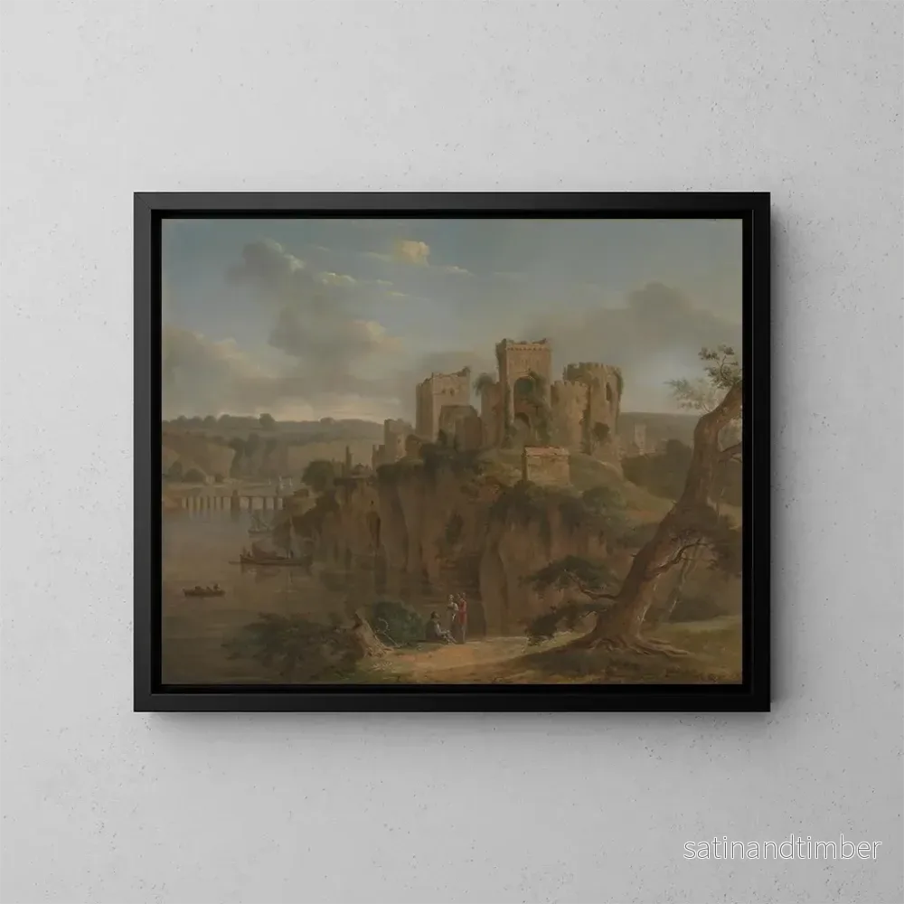 Reproduktion av målningen Château de Chepstow - Hendrik Frans de Cort