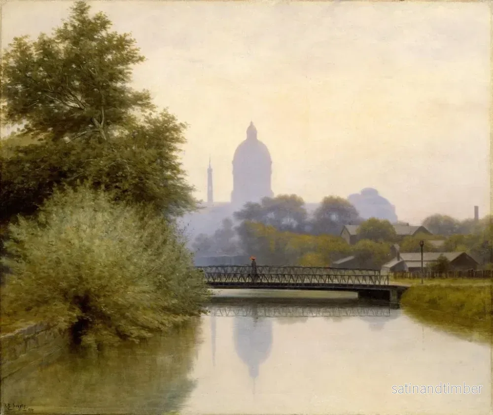 Reproduktion av målningen L'effet du matin sur le canal - Richard Buckner Gruelle - Bild 2
