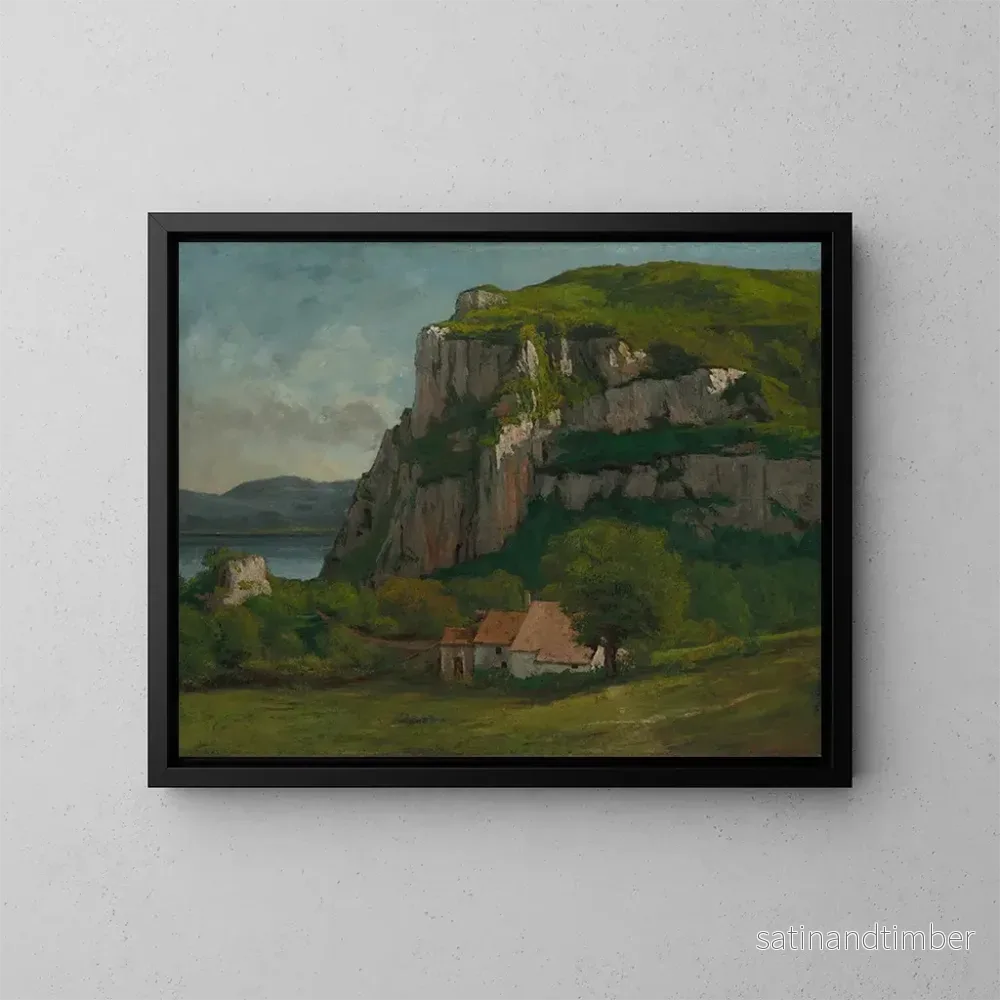 Reproduktion av målningen Le Rocher de Hautepierre - Gustave Courbet