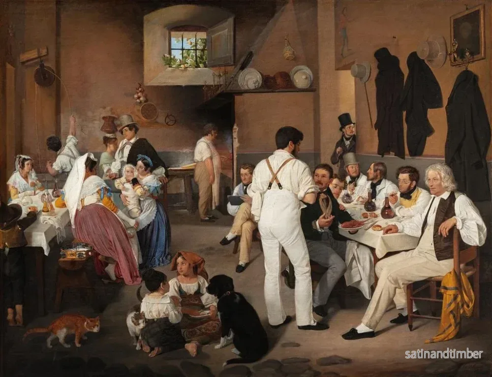 Reproduktion av målningen av danska konstnärer vid Osteria La Gensola i Rom - Ditlev Blunck - Bild 2