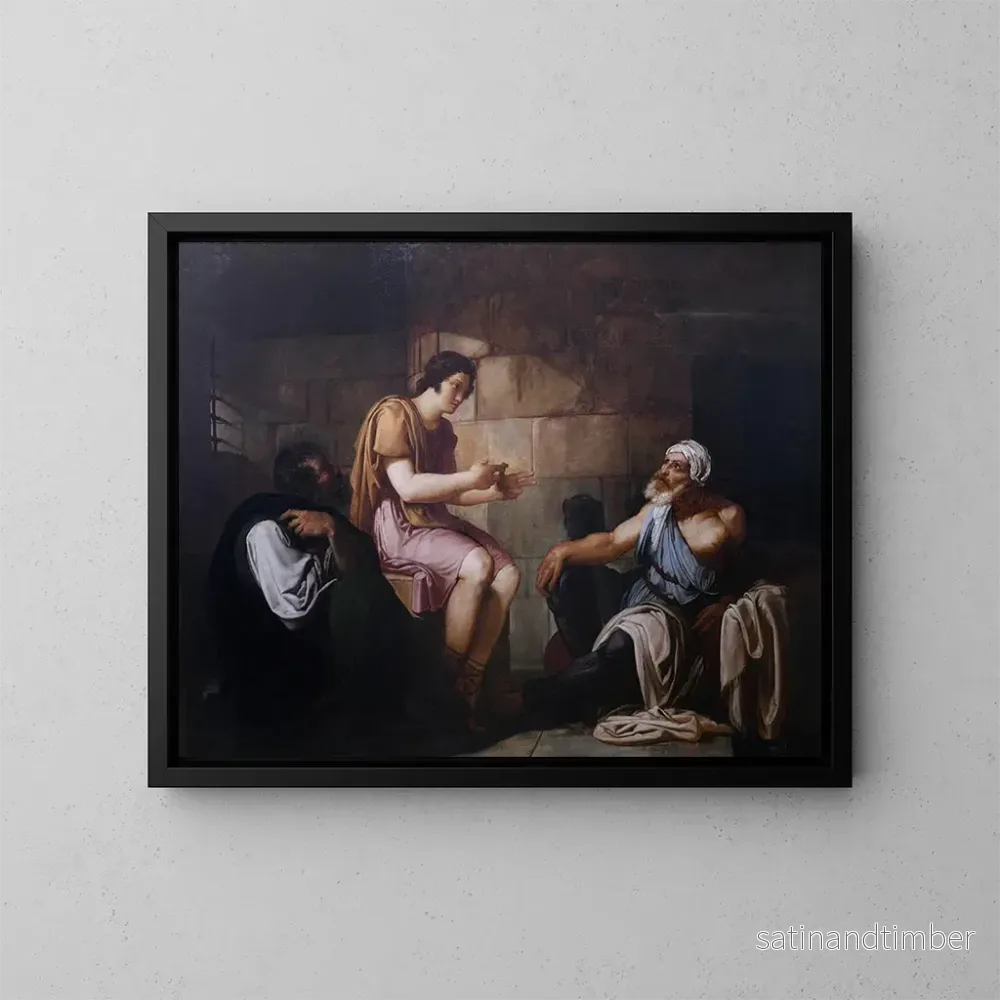 Reproduktion av målningen Joseph tolkar fångarnas drömmar – Francesco Hayez Reproduktion av målningen Joseph tolkar fångarnas drömmar – Francesco Hayez