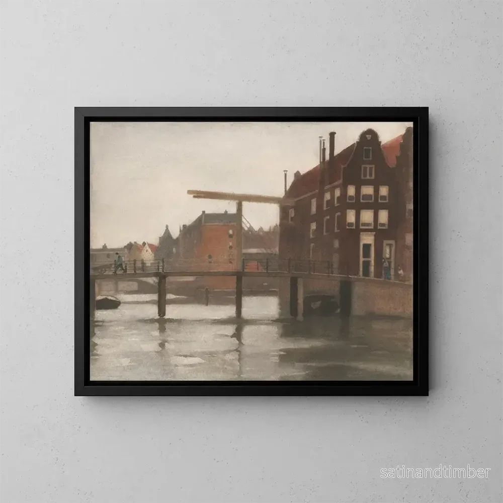Reproduktion av målningen Vue d'Uilenburg à Amsterdam - Willem Witsen