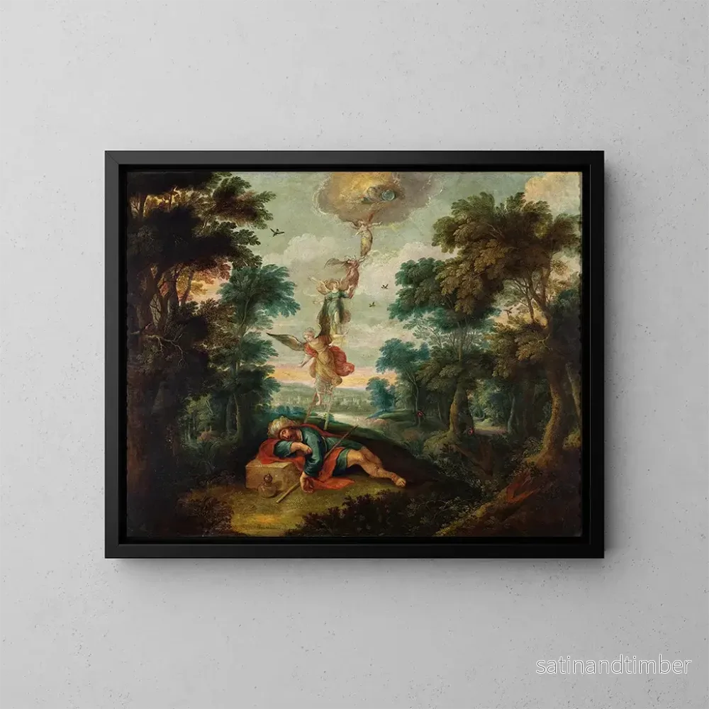 Reproduktion av målningen L'Échelle de Jacob - Frans Francken le Jeune