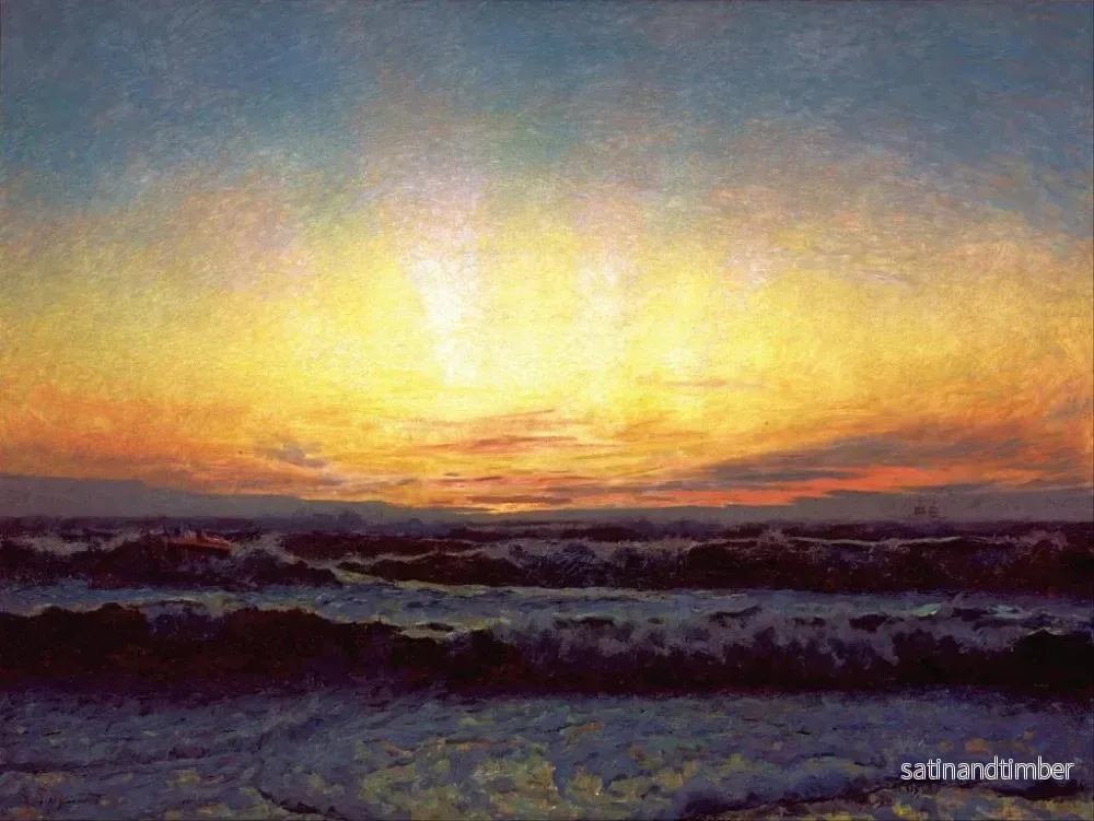 Reproduktion av målningen av Nordsjön i storm efter solnedgången - Laurits Tuxen - Bild 2