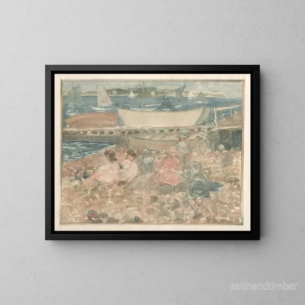 Reproduktion av målningen Barn som leker i en skeppsvarv - Maurice Prendergast