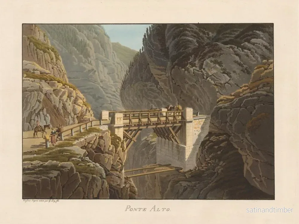 Reproduktion av målningen Pont Alto - Gabriel Lory le Jeune - Bild 2