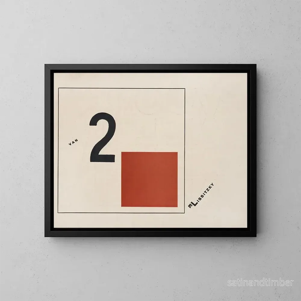 Reproduktion av målningen Att bli suprematist av två färger i sex konstruktioner Pl 2 - El Lissitzky