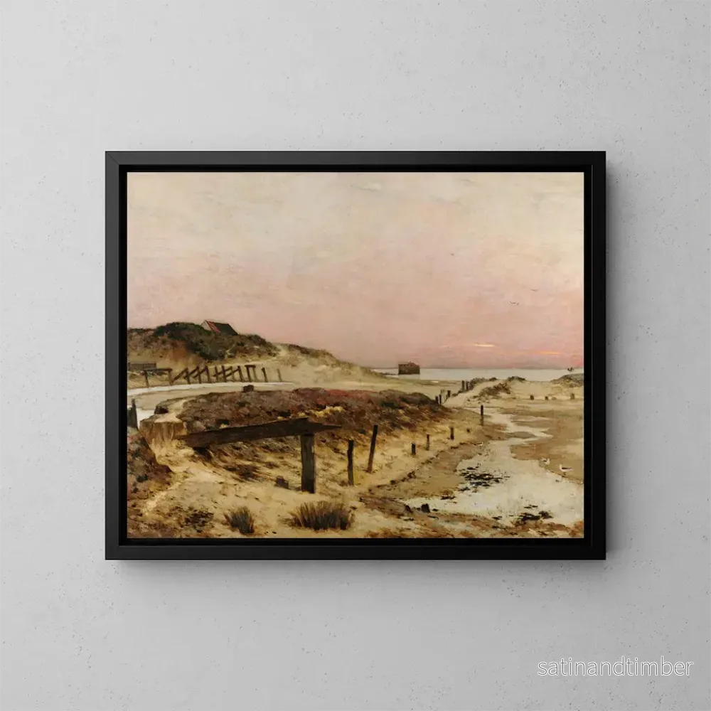 Reproduktion av målningen av de gamla hamnruinerna i Wimereux - Jean-Charles Cazin