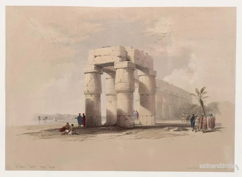 Reproduktion av målningen i Luxor, Theben, Övre Egypten - David Roberts - Bild 2