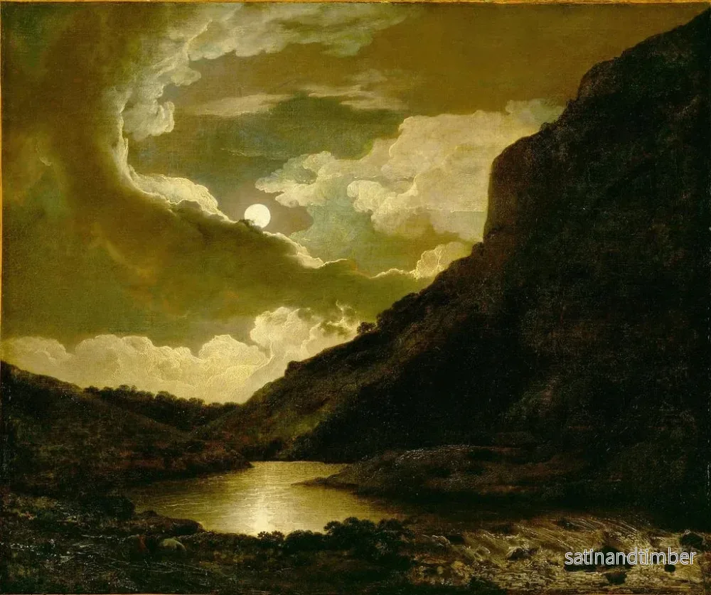 Reproduktion av målningen Matlock Tor au clair de lune - Joseph Wright de Derby - Bild 2