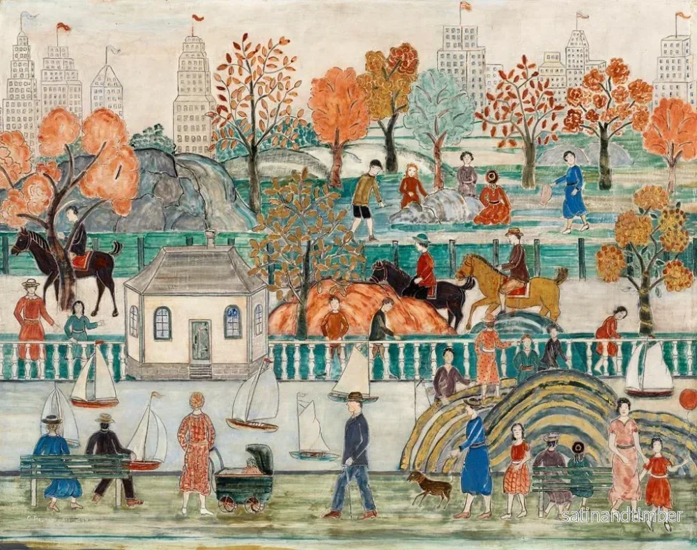 Reproduktion av målningen Central Park - Charles Prendergast - Bild 2