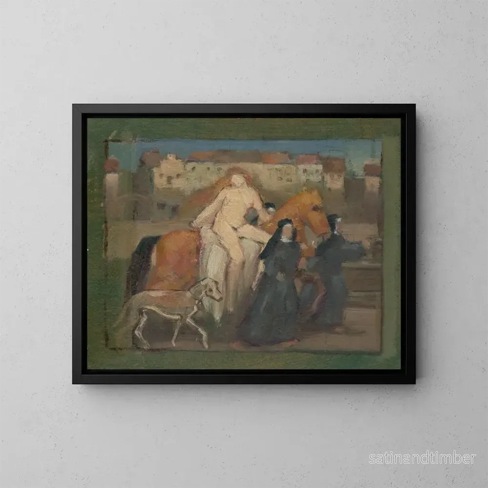 Reproduktion av målningen Lady Godiva - Milan Thomka Mitrovský