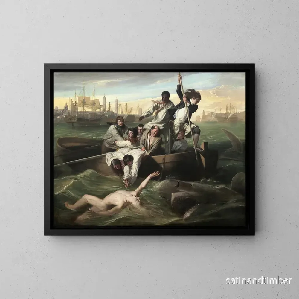 Reproduktion av målningen Watson och hajen - John Singleton Copley