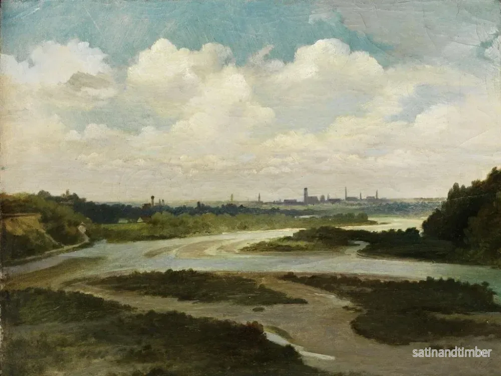 Reproduktion av målningen Vallée de l'Isar med utsikt över München - Wilhelm Lichtenheld - Bild 2