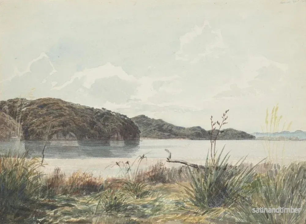 Reproduktion av målningen Wanganui-Ouest sett från nordost - James Crowe Richmond - Bild 2