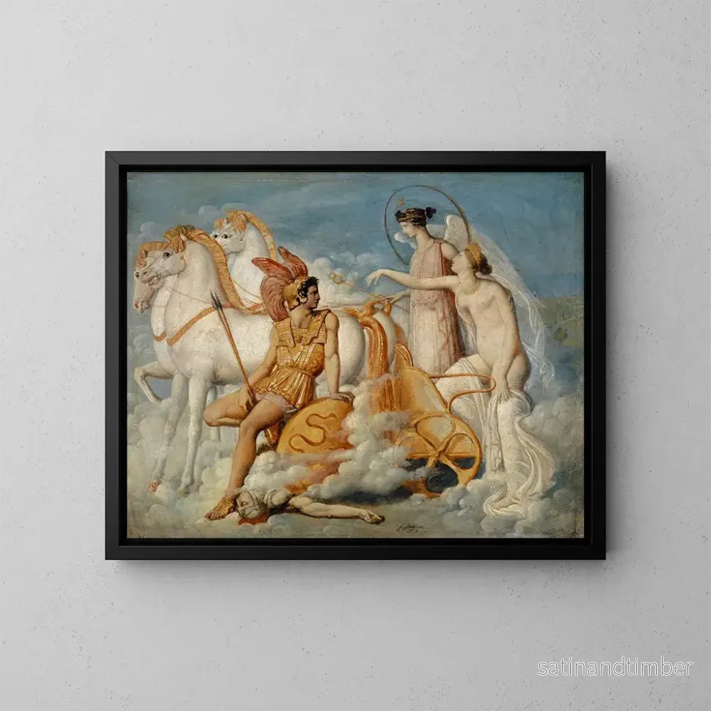 Reproduktion av målningen av Venus som är sårad av Diomedes återvänder till Olympen – Jean-Auguste-Dominique Ingres Reproduktion av målningen av Venus som är sårad av Diomedes återvänder till Olympen – Jean-Auguste-Dominique Ingres