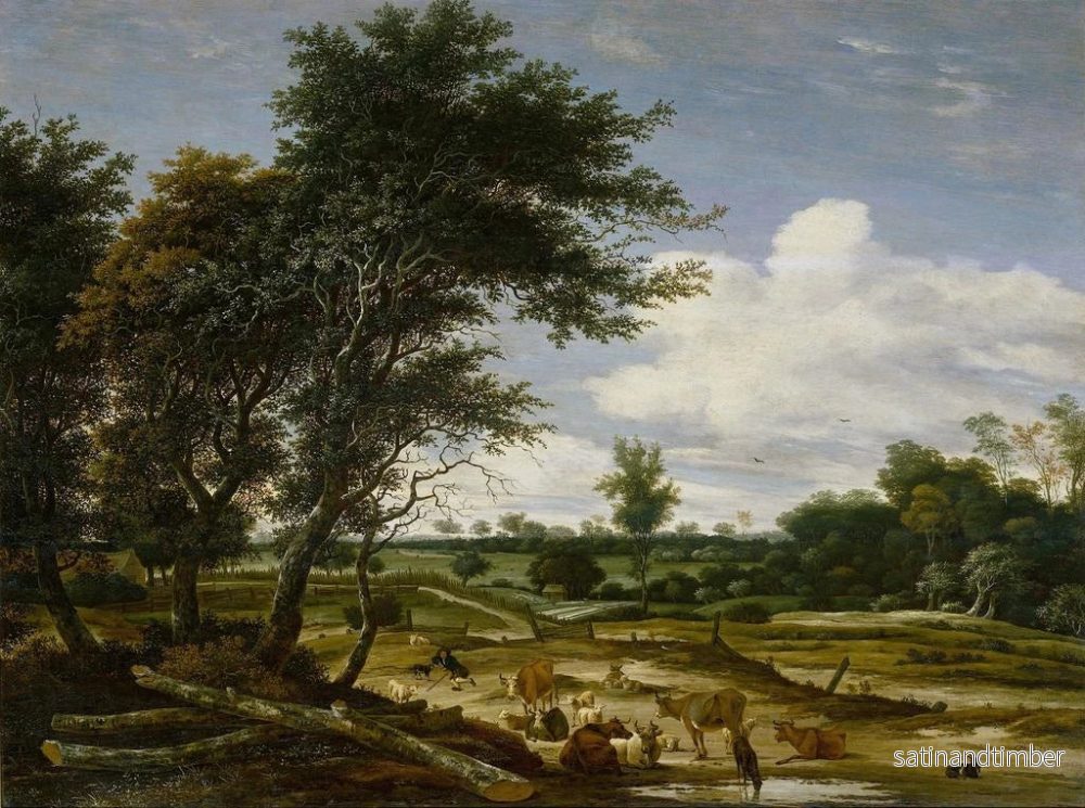 Reproduktion av målningen Landskap med herdar och boskap - Jacob Salomonsz van Ruysdael - Bild 2