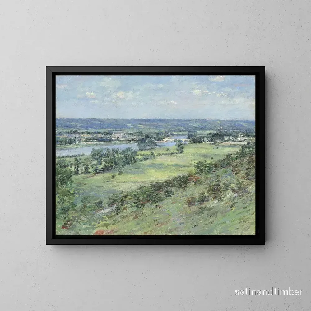 Reproduktion av målningen La vallée de la Seine depuis les collines de Giverny - Theodore Robinson